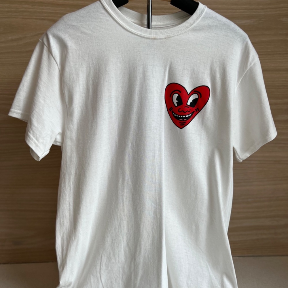 Kieth Haring Heart Valentines Art T-shirt